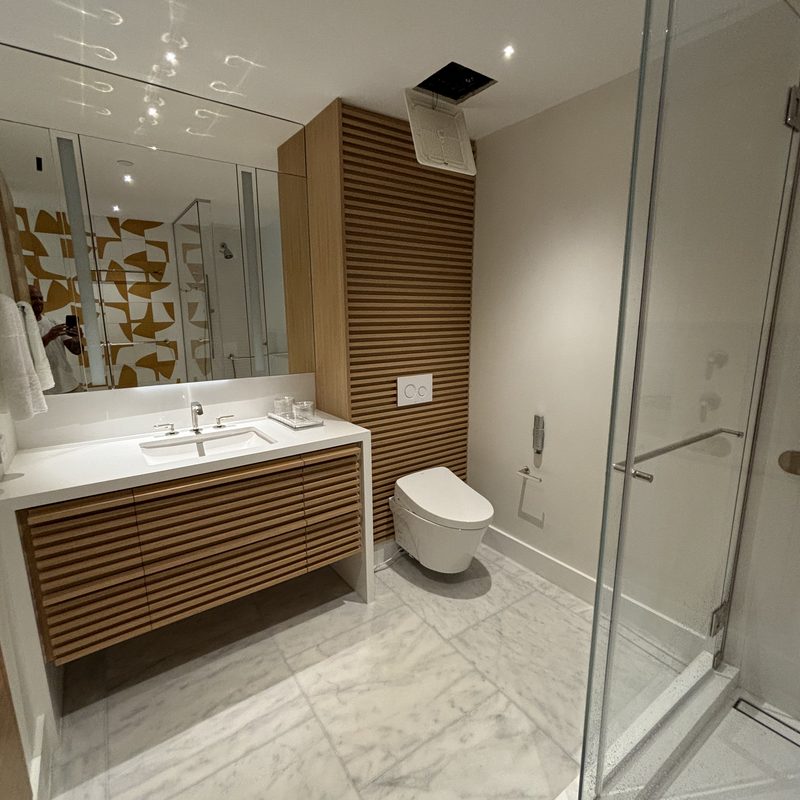 Custom Bathroom with Wood Millwork